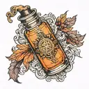 a mistborn vial of atium tattoo design idea
