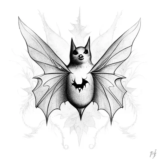 fairy bat tattoo design idea