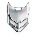  Batman emblem integrated with the letters JIP tattoo design idea