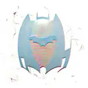  Batman emblem integrated with the letters JIP tattoo design idea