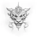 Markus name negative shading  tattoo design idea