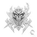 Markus name negative shading  tattoo design idea