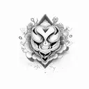 messy heart tattoo design idea