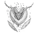 messy heart tattoo design idea