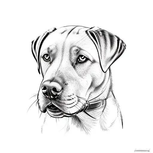 Labrador retriever  tattoo design idea