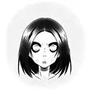 Create a sketch of the character "Soichi" from the manga "Ito Junji" in the stylistic approach of the character "Tomie"  tattoo design idea