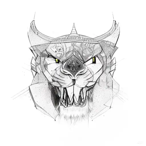 homem com arco na mão  tattoo design idea