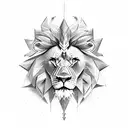 lion eagle sword  tattoo design idea