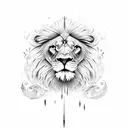 lion eagle sword  tattoo design idea