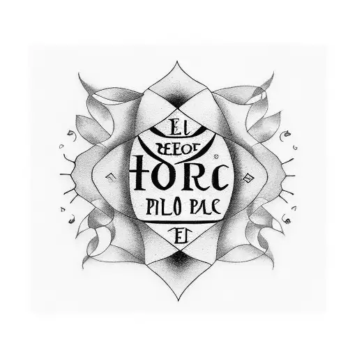 A blackwork tattoo of a quote in Spanish that says 'El respeto y el honor son los pilares de la amistad' (Respect and honor are the pillars of friendship), emphasizing the importance of respect and honor in friendships. tattoo design idea