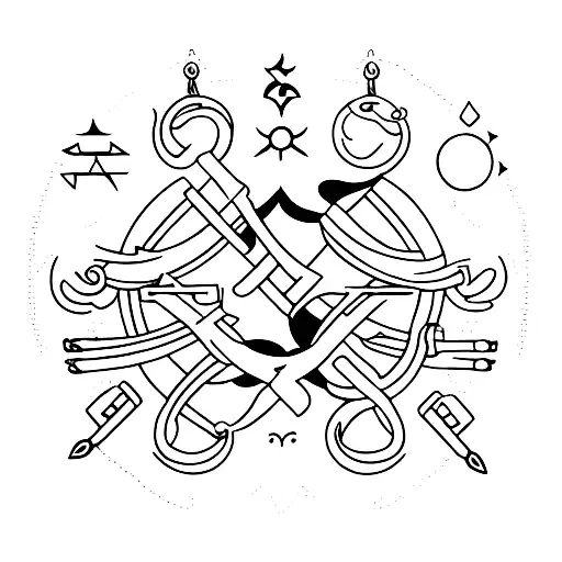 Libra with Gemini and cancer tattoo design idea