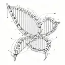 dna music tattoo design idea