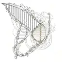 dna music tattoo design idea