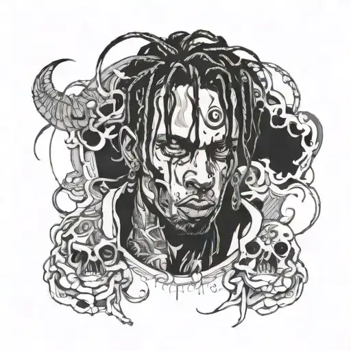 look in my eyes Travis Scott  tattoo design idea