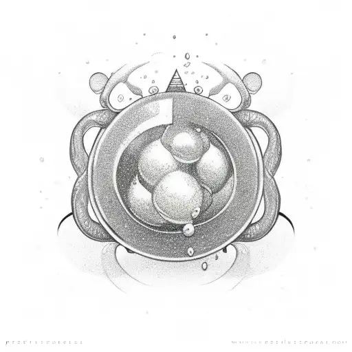 pearl and dew drops logo tattoo design idea