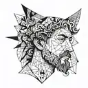 Marcus aurelius half face one eye tattoo design idea