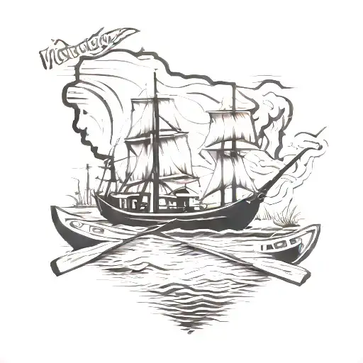 wisconsin, green bay and kayak water tattoo design idea