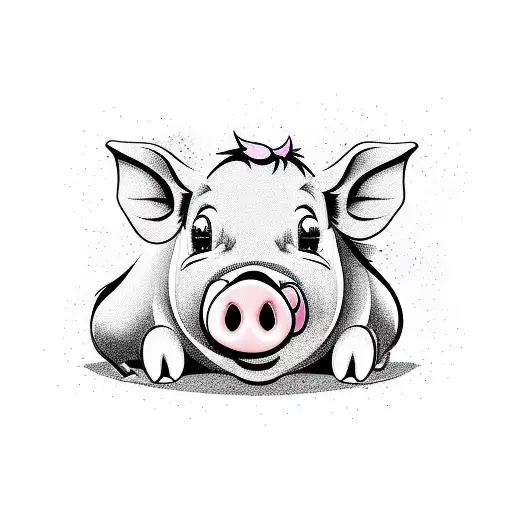 Pig tribal tattoo' Sticker | Spreadshirt