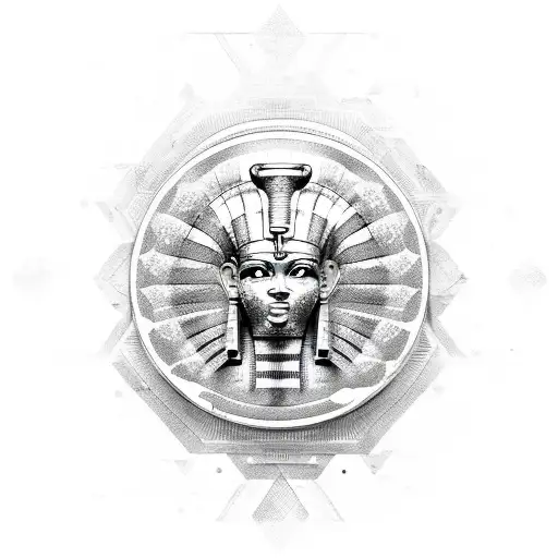 make a ancient egytian like design but put a early 2000's look to it tattoo design idea