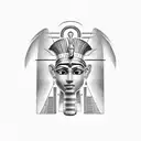 make a ancient egytian like design but put a early 2000's look to it tattoo design idea