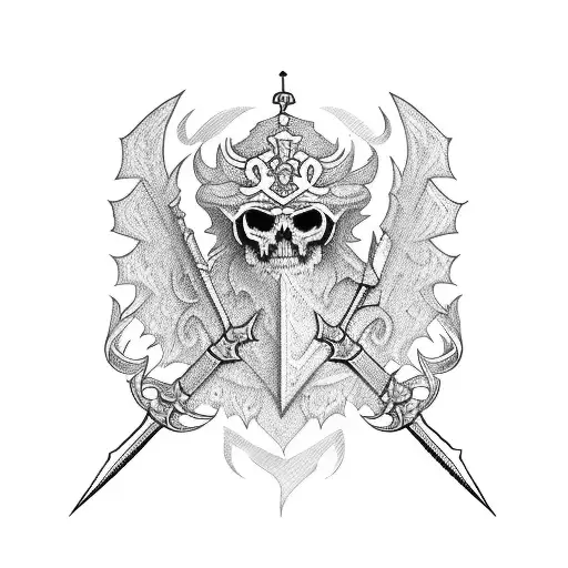 St Micheal sword tattoo design idea