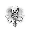 skeleton hand holding hourglass tattoo design idea