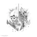 blackout tattoo design idea