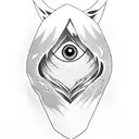 Itachi bleeding eye with akatsuki cloud tattoo design idea