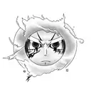 Itachi bleeding eye with akatsuki cloud tattoo design idea