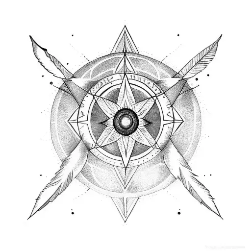 compass dreamcatcher tattoo