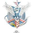 snake and eagle tattoo design idea