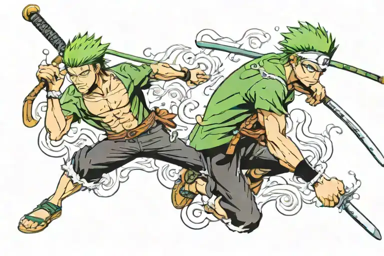 ZORO FROM ONE PIECE tattoo design idea