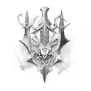 weapon tattoo design idea