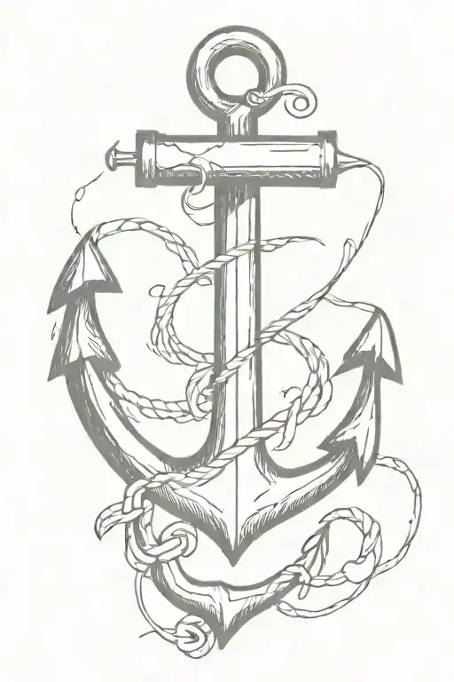 Anchor With heart shaped lock and Cross and the number 63 and 67  tattoo design idea