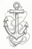 Anchor With heart shaped lock and Cross and the number 63 and 67  tattoo design idea