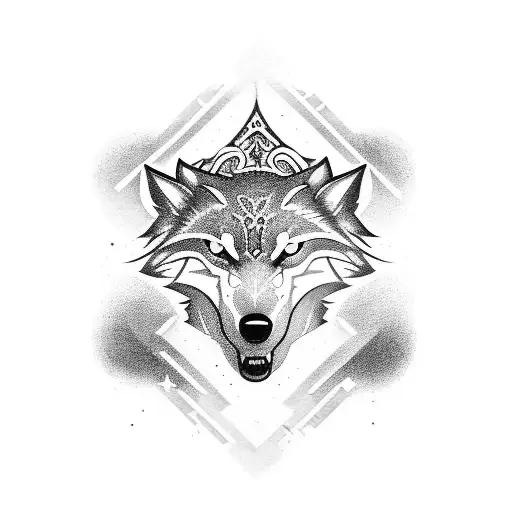 The "Ace" tattoo depicts the word in bold, elegant black lettering, complemented by a captivating golden wolf positioned tattoo design idea