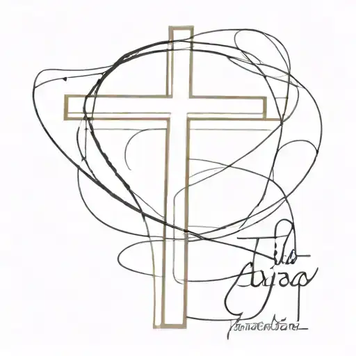 philippians 4:6 formed into a cross  tattoo design idea