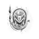 loser taxt with AQUARIUS sing  tattoo design idea