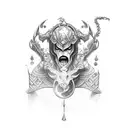 loser taxt with AQUARIUS sing  tattoo design idea