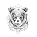 three wild bears tattoo design idea