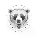 three wild bears tattoo design idea