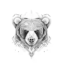 three wild bears tattoo design idea