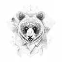 three wild bears tattoo design idea