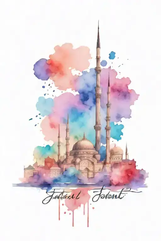 İstanbul skyline tattoo design idea
