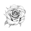dying rose tattoo design idea