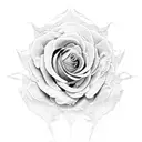 dying rose tattoo design idea