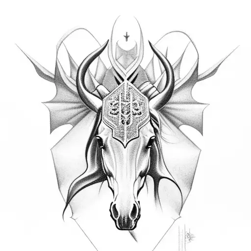 Nazgul on horse  tattoo design idea