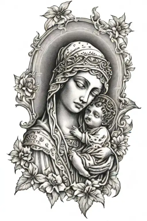 Madonna of the Milan Cathedral tattoo design idea