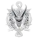 A dragon intertwining with celtic knotwork, forming a unique and intricate design tattoo design idea