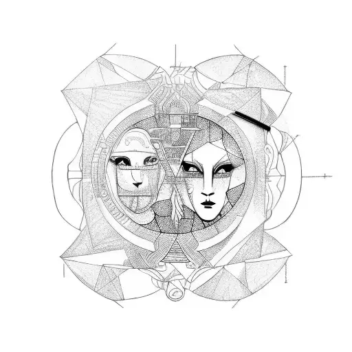 Orpheus and Euridice tattoo design idea